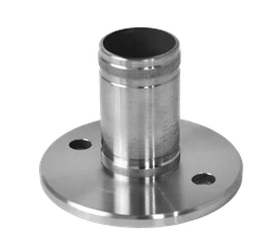 Kotevní deska (ø 100 mm) na trubku ø 42,4 mm, broušená nerez K320 / AISI304