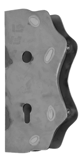 Kazetová zostava pre bránku 250x95x40mm, otvor pre kľučku ø 20mm, na profil 40x40mm, hladká, pre zámok ZM90/80