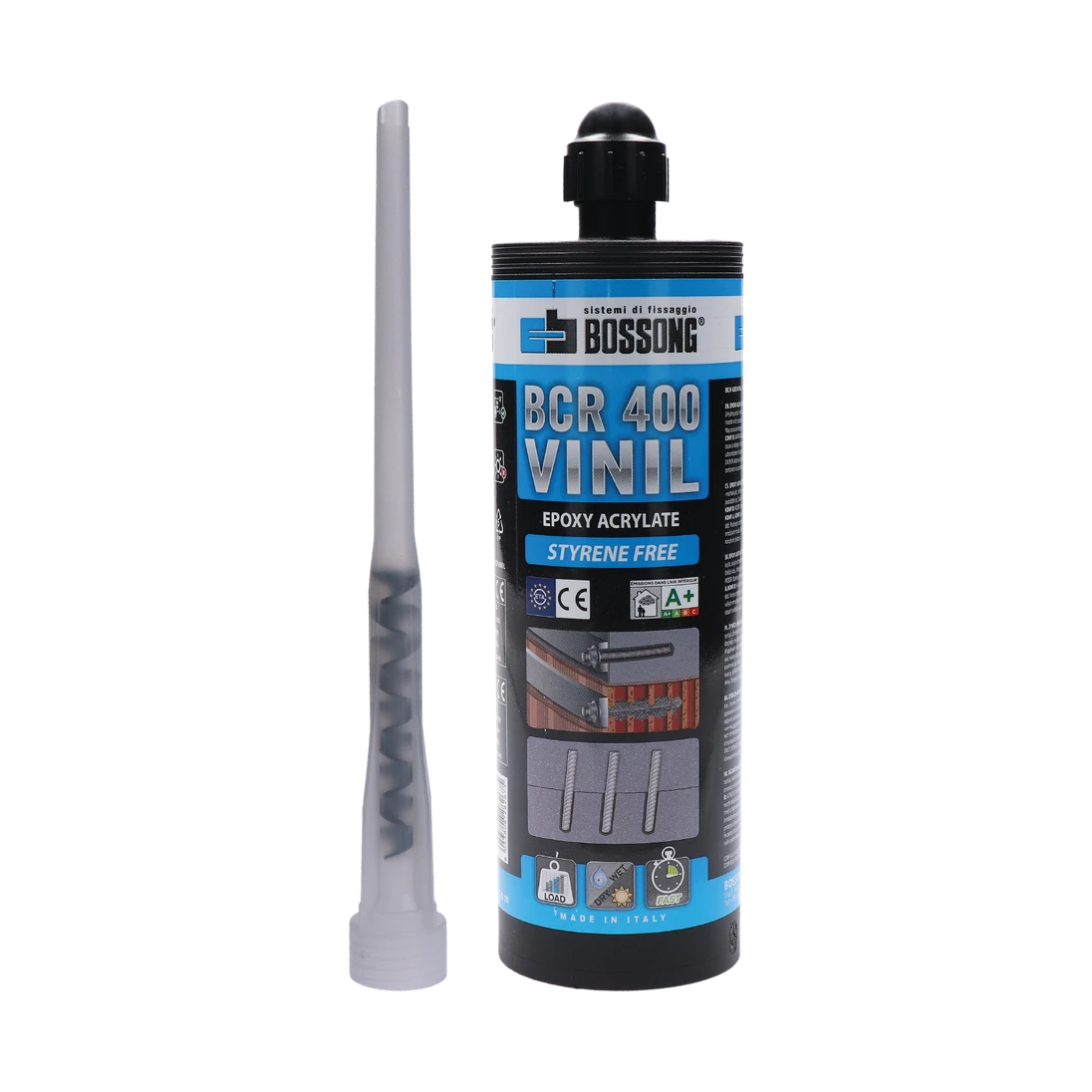 chemické kotvenie 400ml vinylové(epoxyakrylát) bez styrénu so zmiešavacím hrotom (NÁHRADA BO-VIN400V2)