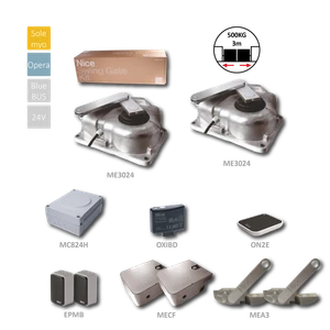 Podzemní sada motorů pro dvoukřídlou bránu do 3 m/křídlo, 24V, 120W, 250Nm, 2x ME3024, 2x MECF, 2x MEA3, 1x MC824H, 1x OXIBD, 1x EPMB, 1x ON2E - slide 1