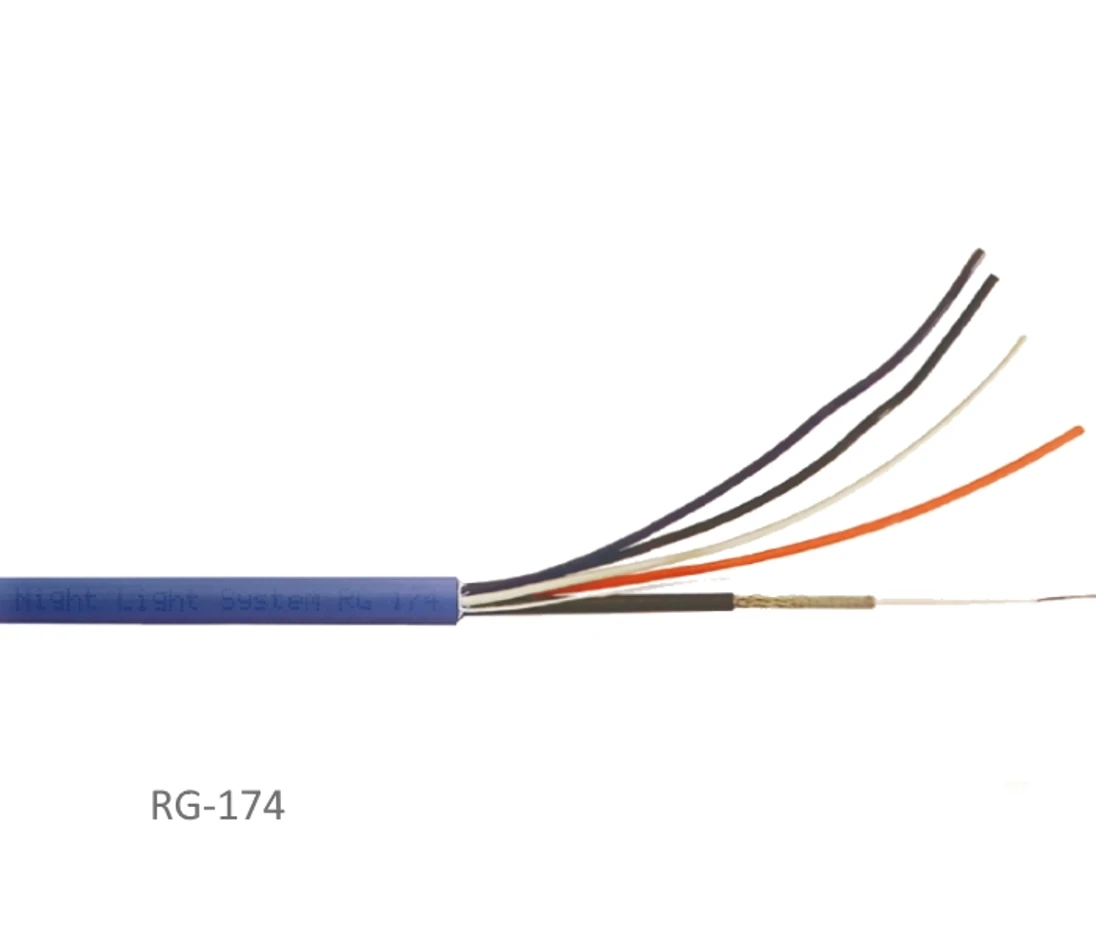 Koaxialní kabel RG-174, 50Ω ,4x0,50mm², měděné jádro