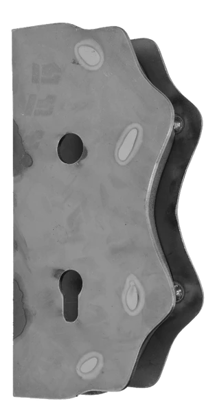 Kazetová zostava pre bránku 250x95x40mm, otvor pre kľučku ø 20mm, na profil 40x40mm, hladká, pre zámok ZM90/80 - slide 0