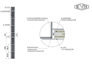Profil na výplň 100x16x6000 mm, materiál EN AW-6060 T66, hliník s povrchovou úpravou dřevodekor - odstín bílý dub, cena za KUS - slide 4