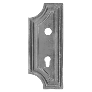 DOPRODEJ! Štítek s otvory na dveře-kovaný 280x112x3mm, rozteč 90mm, díra ø22 mm, levý - slide 0