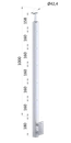 Nerezový sloup, boční kotvení, 5řadový M6, vnitřní