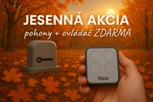 Jesenná akcia 🍂🍁 na pohony NICE – ovládač ZADARMO!