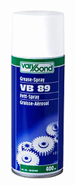 VARYBOND VB89 tuk v spreji (400 ml). Pro spolehlivé a trvalé mazaní kuličkových ložisek, rychlooběžných řetězů, řetězů ozubených kol, atd.
