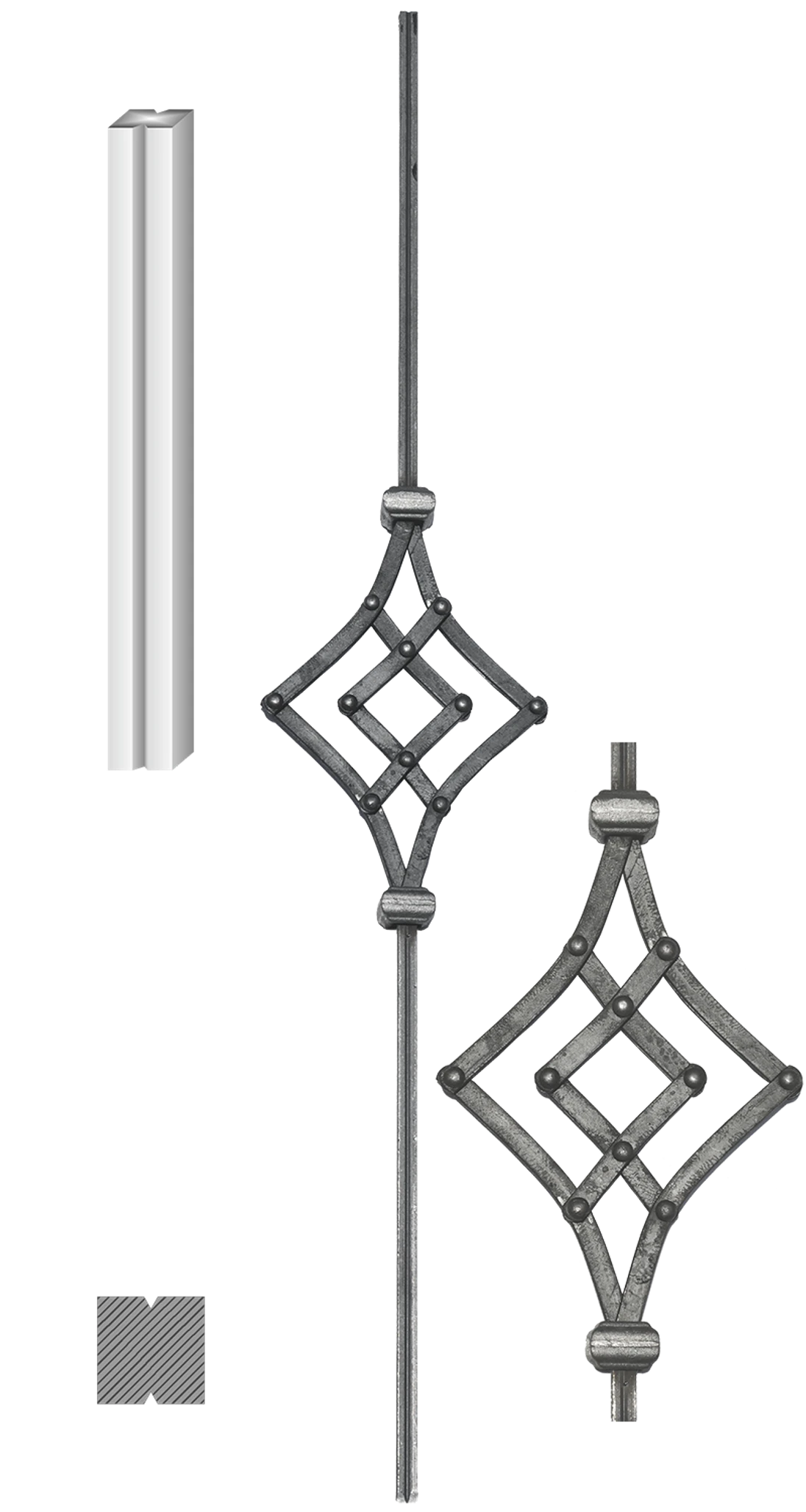 DOPREDAJ Tyč 900mm, profil 12x12mm, ornament 280x180mm