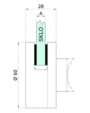 Gumička na sklo 8 mm, balení: 2 ks/ k držáku EB1-AK013 - slide 1