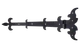 Kování ozdobné, 225x522x3mm, pravé, matní povrch RAL9005