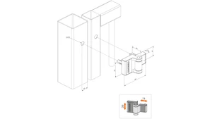 LOCINOX® PUMA regulovatelný pant pro křídlové vrata, otevíratelný do 180°, nastavitelný 2D - slide 1
