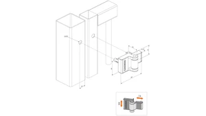 LOCINOX® PUMA záves pre krídlové bránky do 60 kg / 1,0m, otváraterľný do 180°, nastaviteľný 2D - slide 1